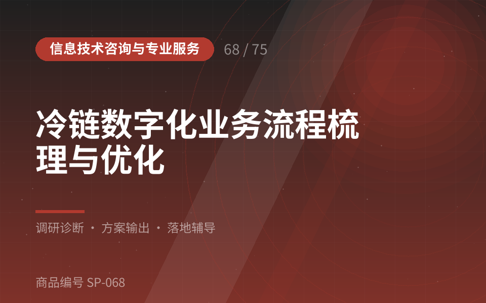 冷链数字化业务流程梳理与优化